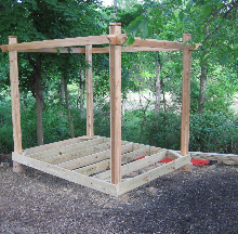 Built Gazebo and Stained