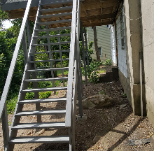 Extra Post Installed, Power Washed & Repainted Deck