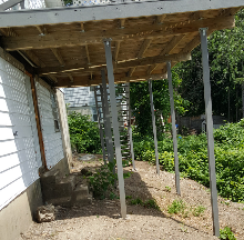 Extra Post Installed, Power Washed & Repainted Deck