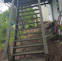 Extra Post Installed, Power Washed & Repainted Deck