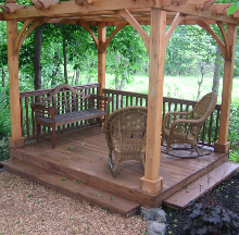 Built Gazebo and Stained