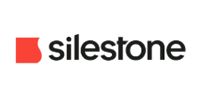 Silestone logo in black text with a red square icon on a white background