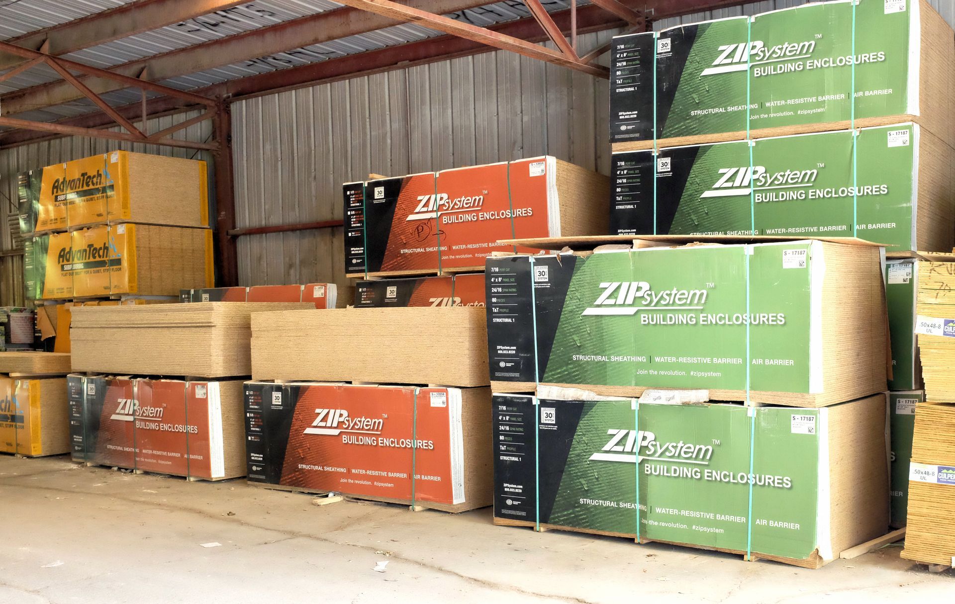 A warehouse filled with lots of zip lock boxes.
