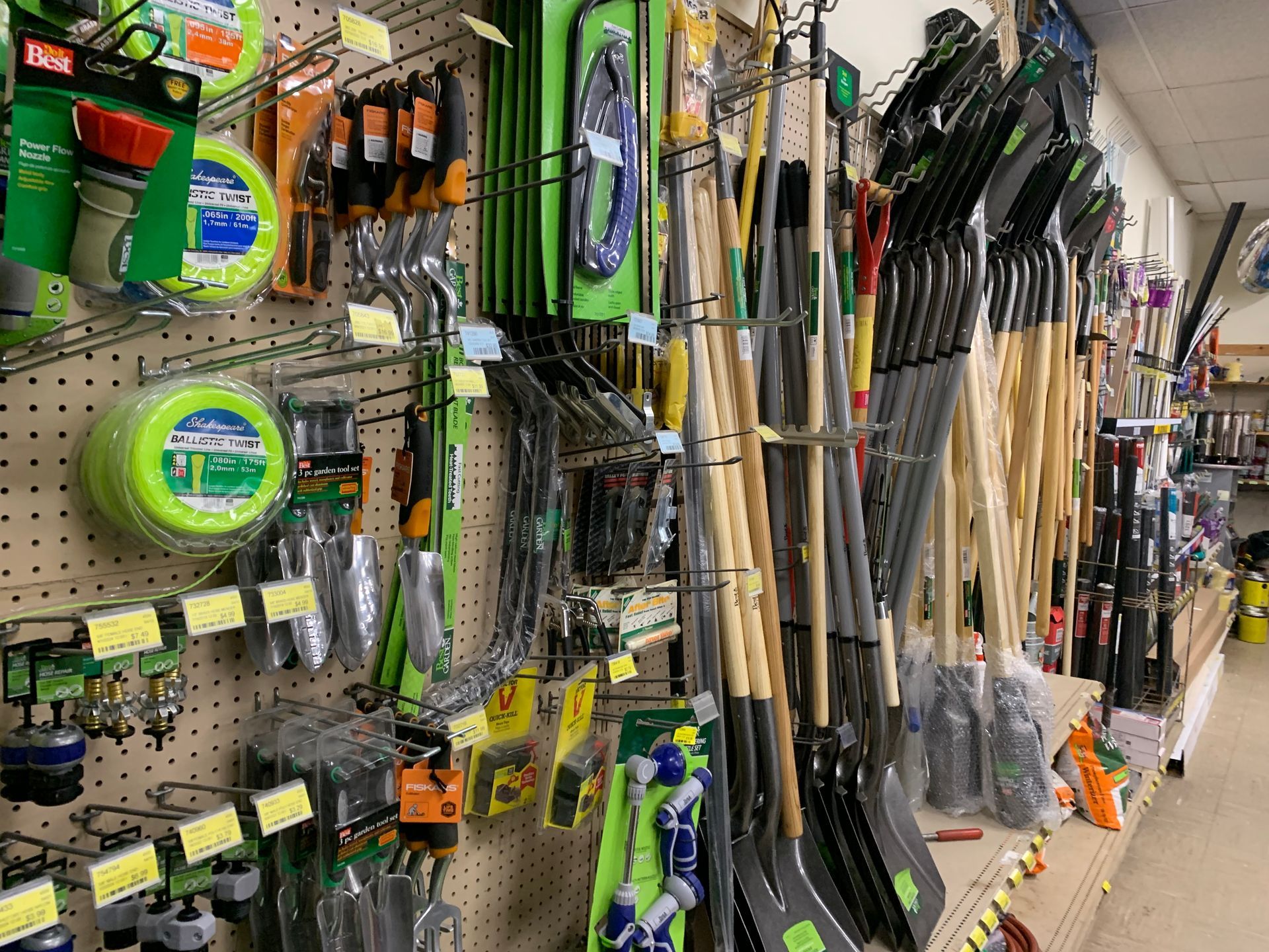 A store filled with lots of gardening tools and supplies