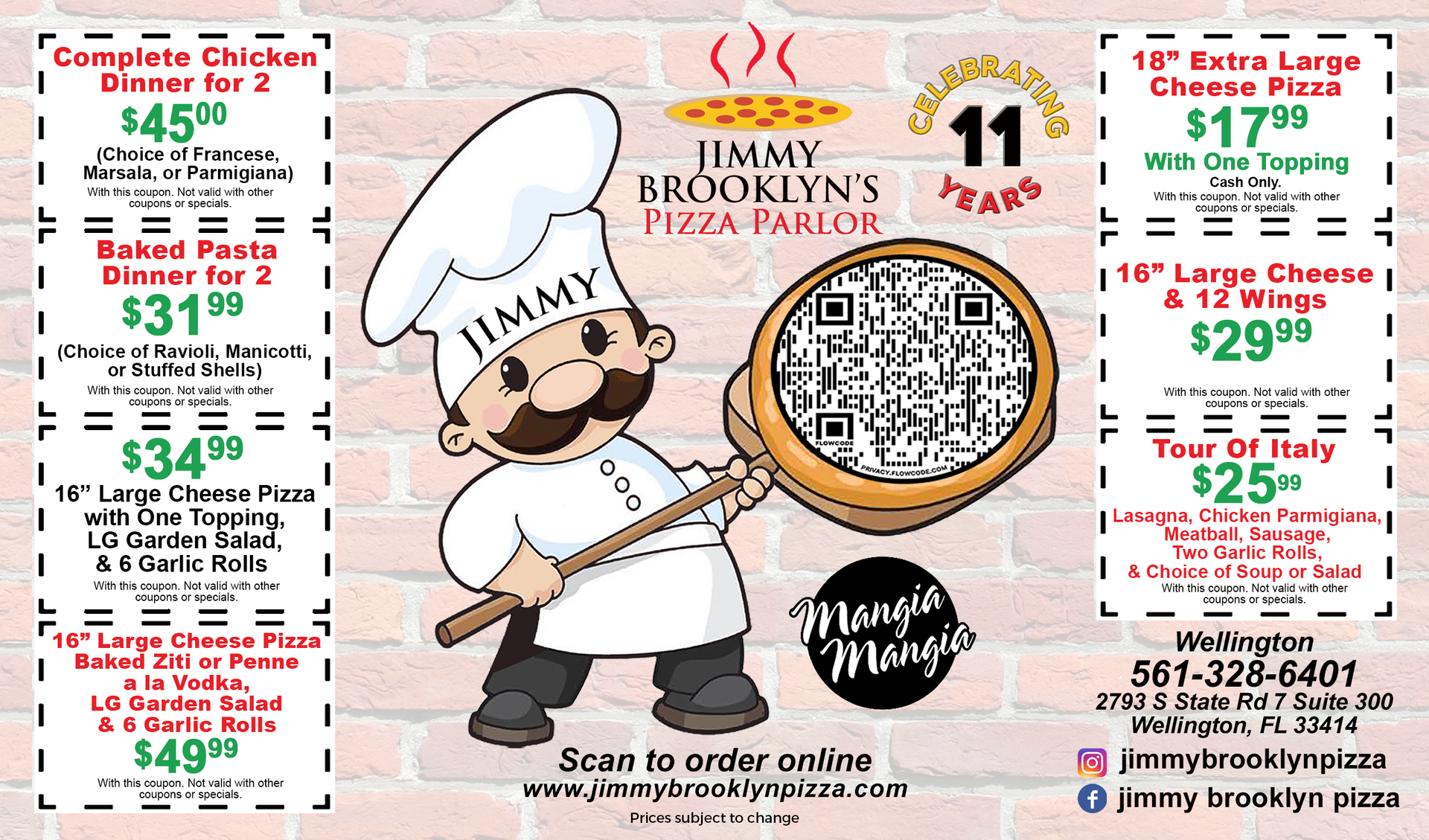 Jimmy Brooklyn's Pizza Parlor coupons