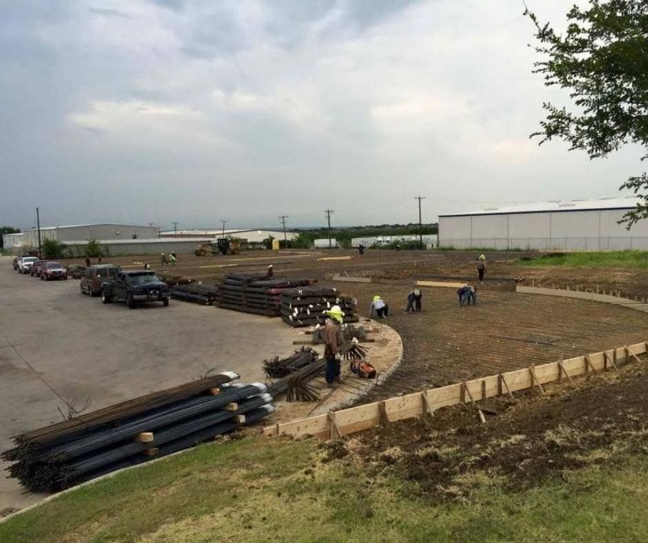 A group of people are working on a construction site