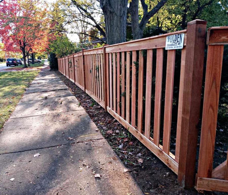 Wood fence