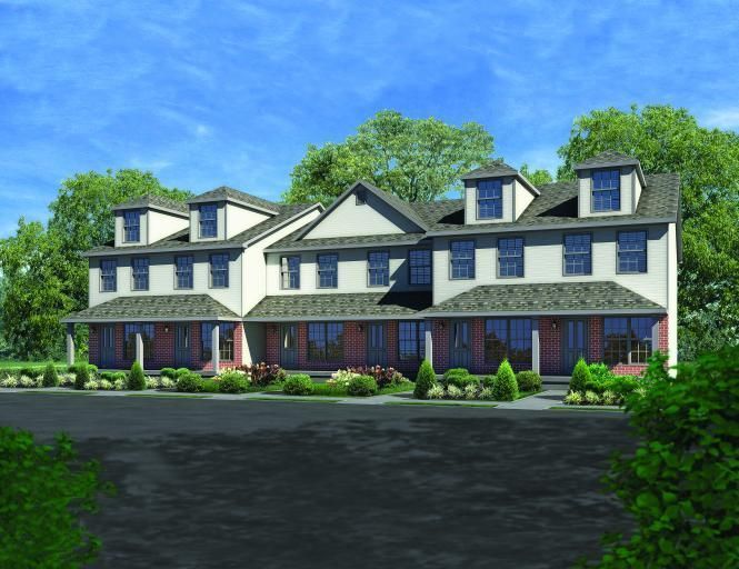An artist 's impression of a row of houses