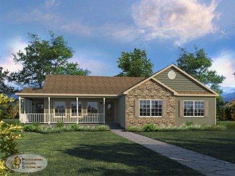 An artist 's impression of a house with a porch