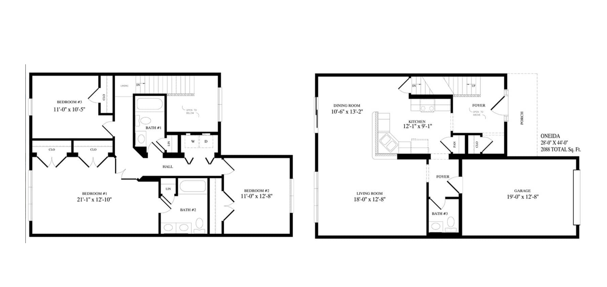 Oneida Floor Plan