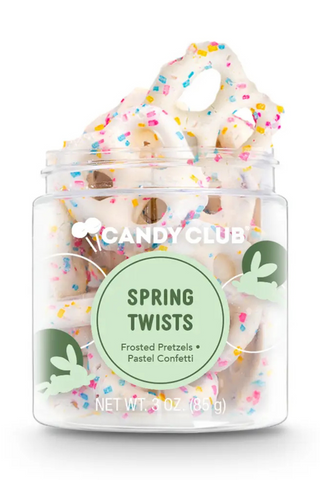 Candy club spring twists frosted pretzels pastel confetti