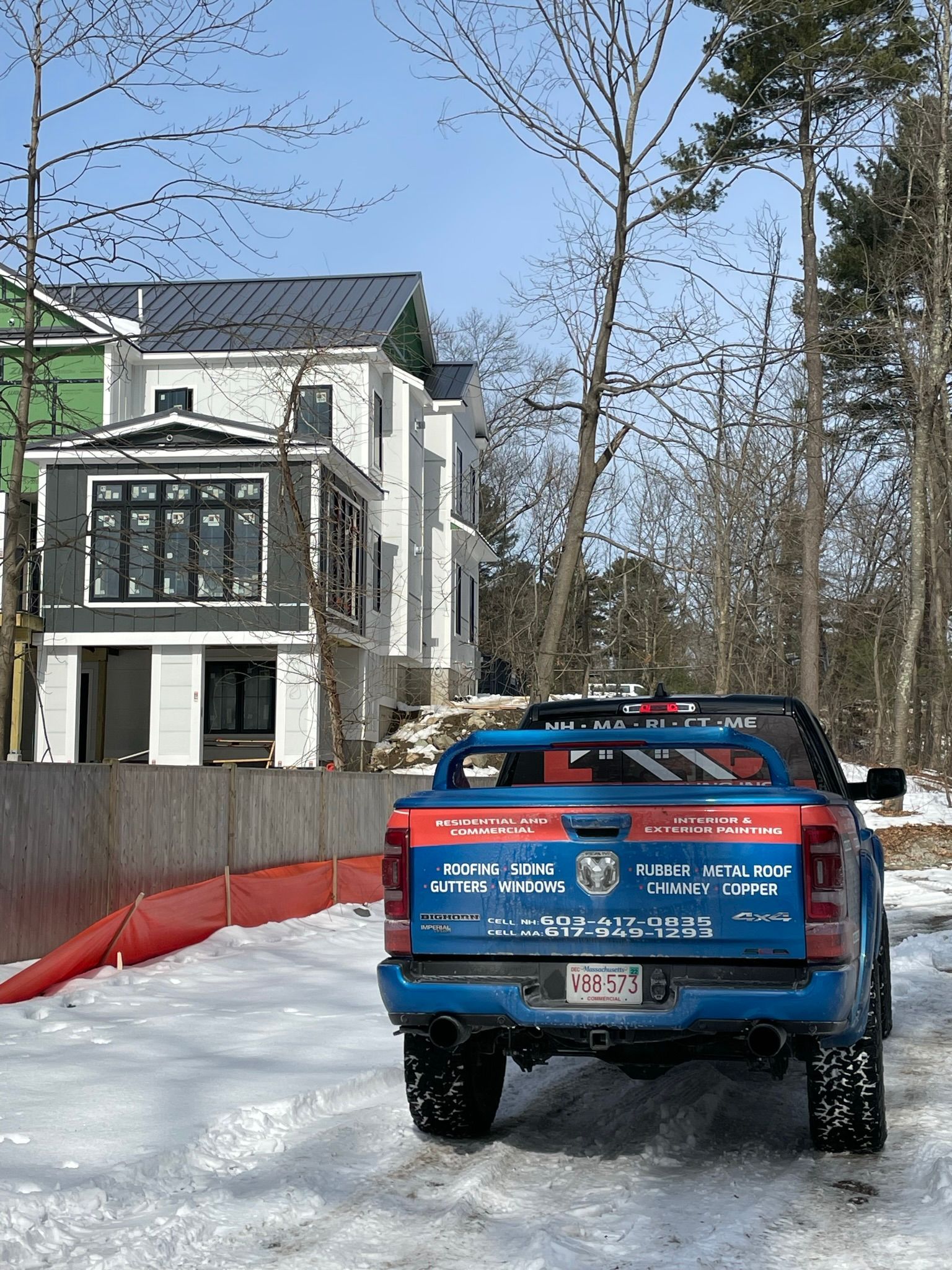 House with LMC Home Remodeling service truck in front