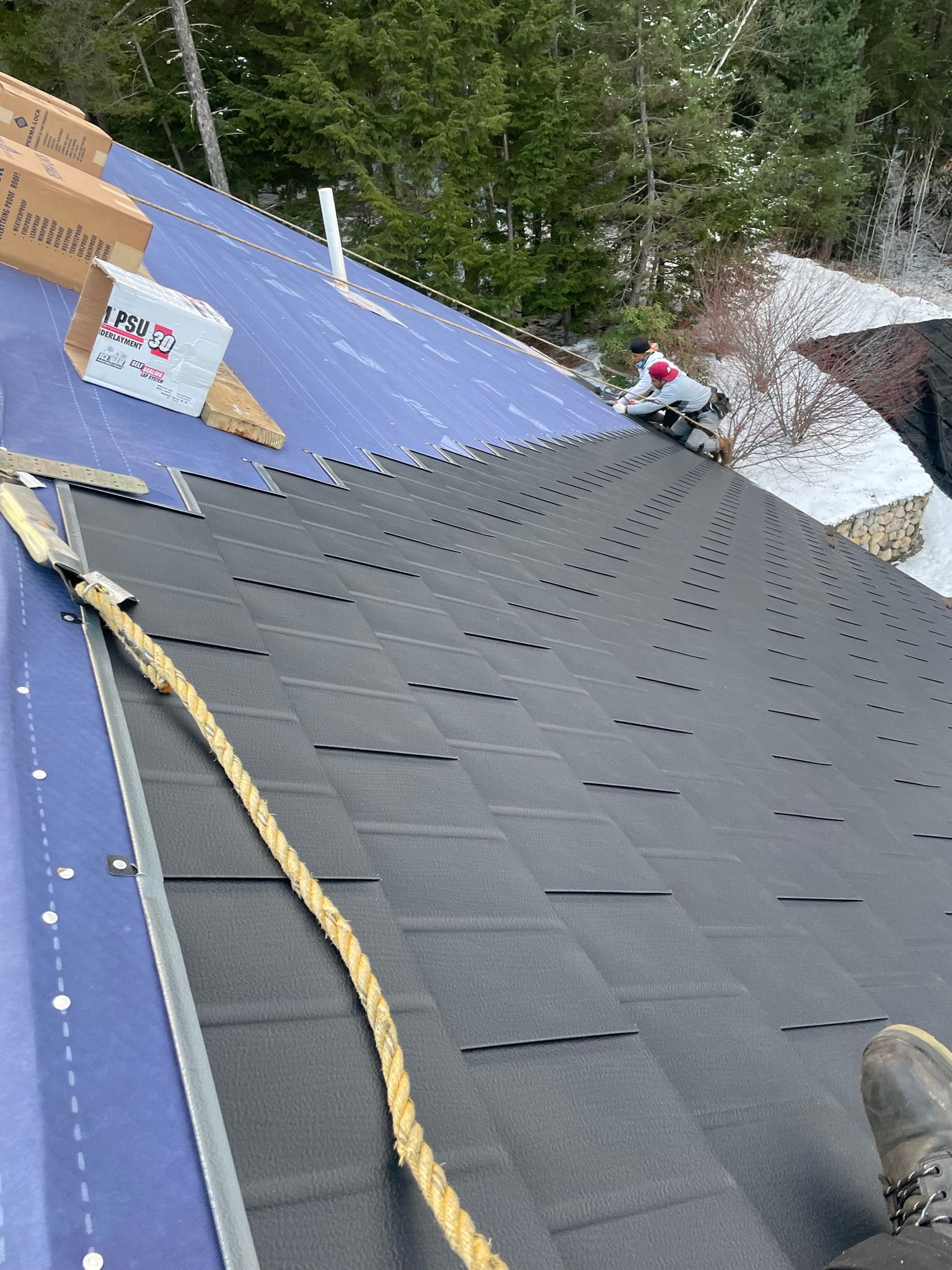 Residential roof installation
