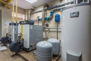 Gas boiler room