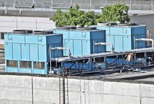 Cooling towers in rooftop