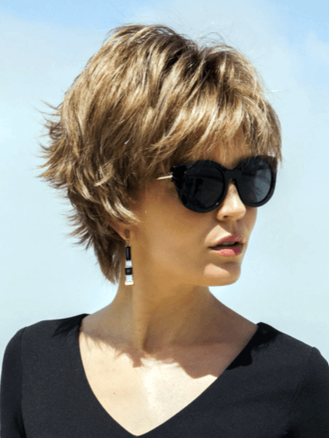 Light brown short hair