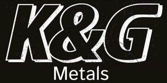 Logo of "K&G Metals" in white text on a black background.