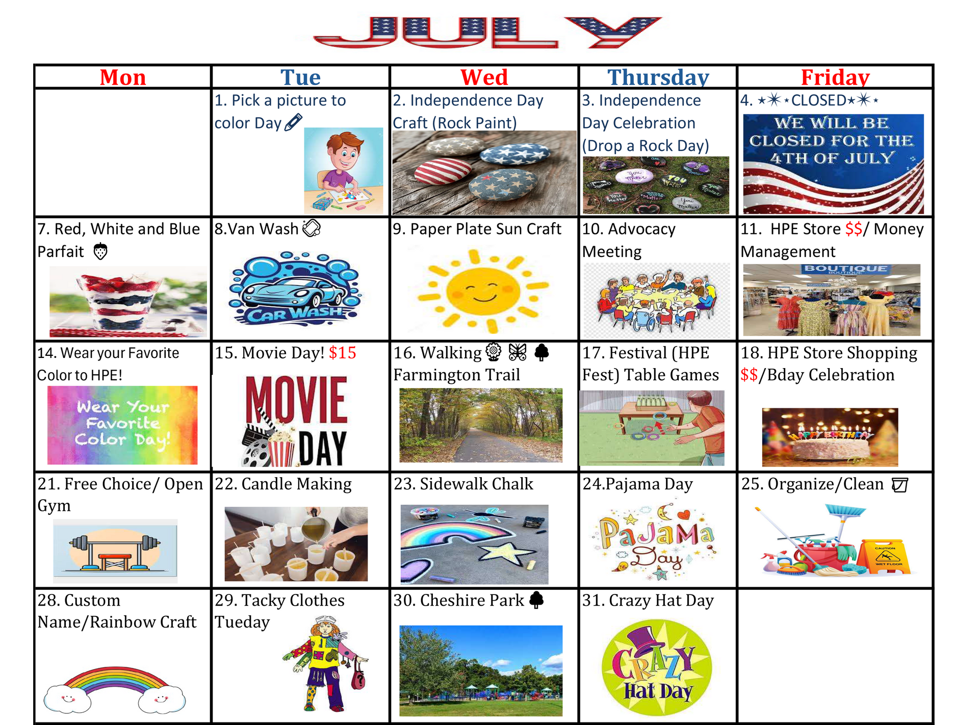 July 2025 Calendar