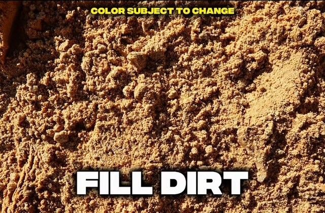 Close-up of brown fill dirt with