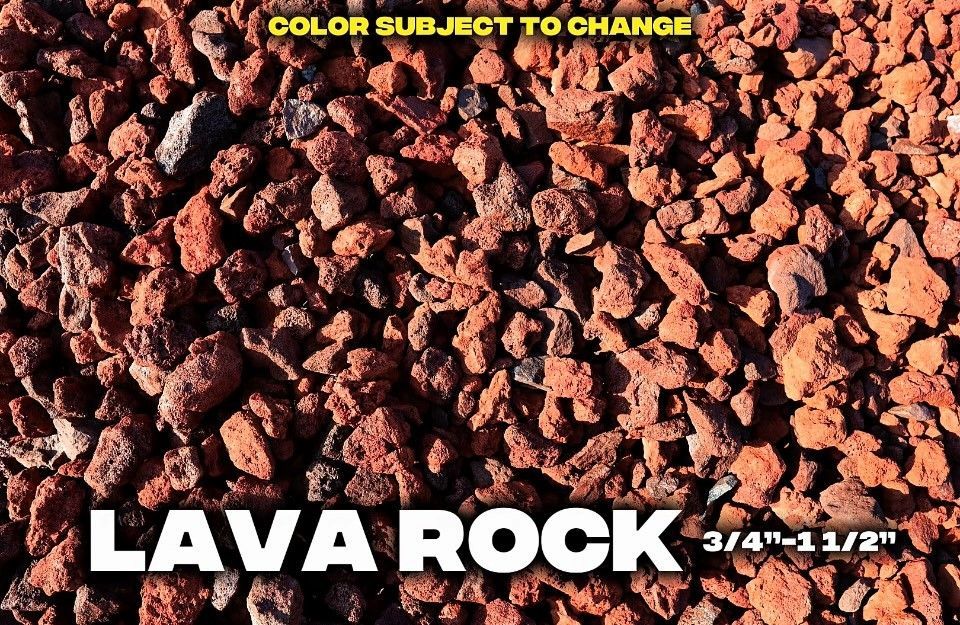 Red lava rock gravel 3/4