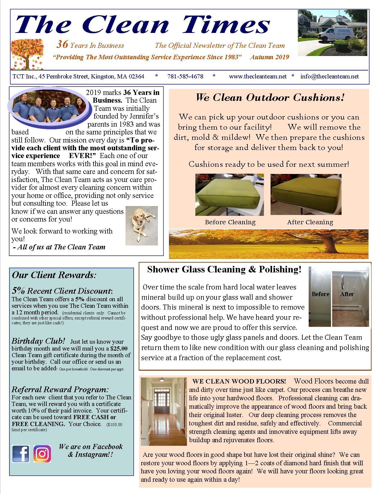 fall 2019 newsletter page 1