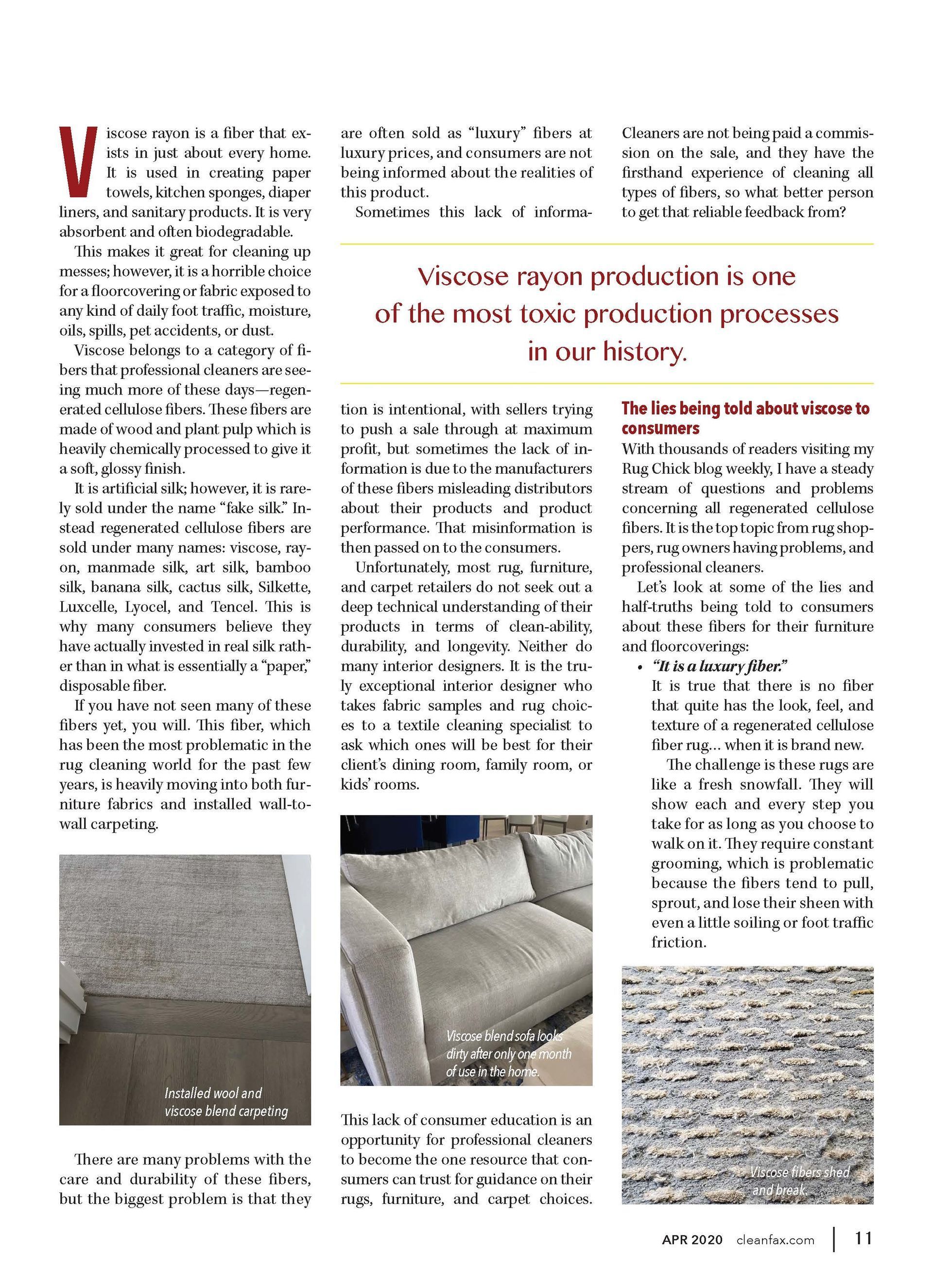 The Battle Against Viscose article - page 1