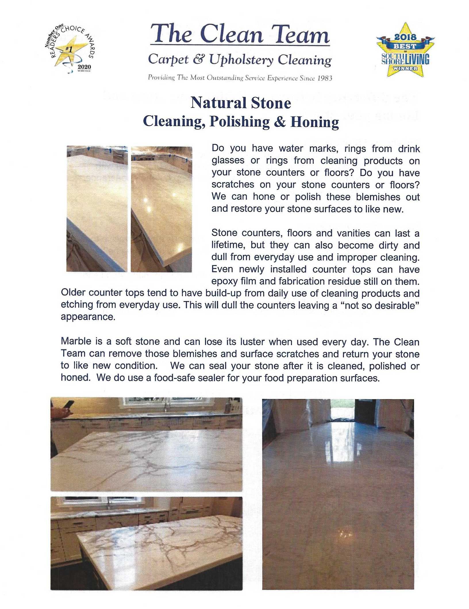 Natural Stone Cleaning, Polishing & Honing