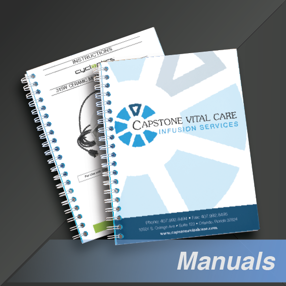 Two spiral-bound manuals: