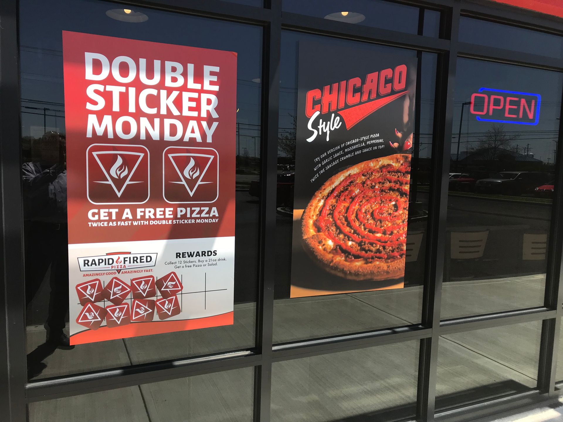 Restaurant window displays 