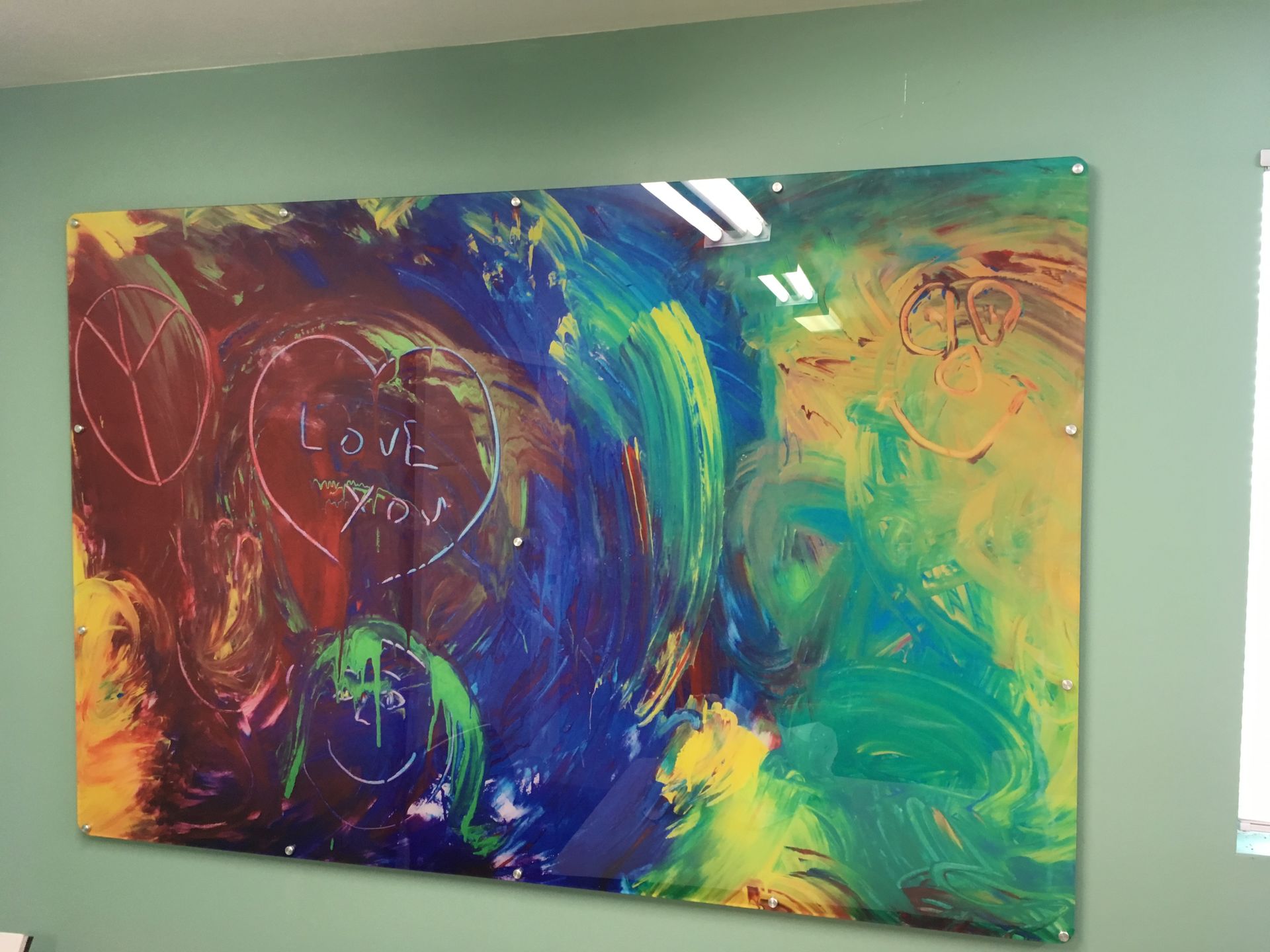 Abstract, colorful painting with 