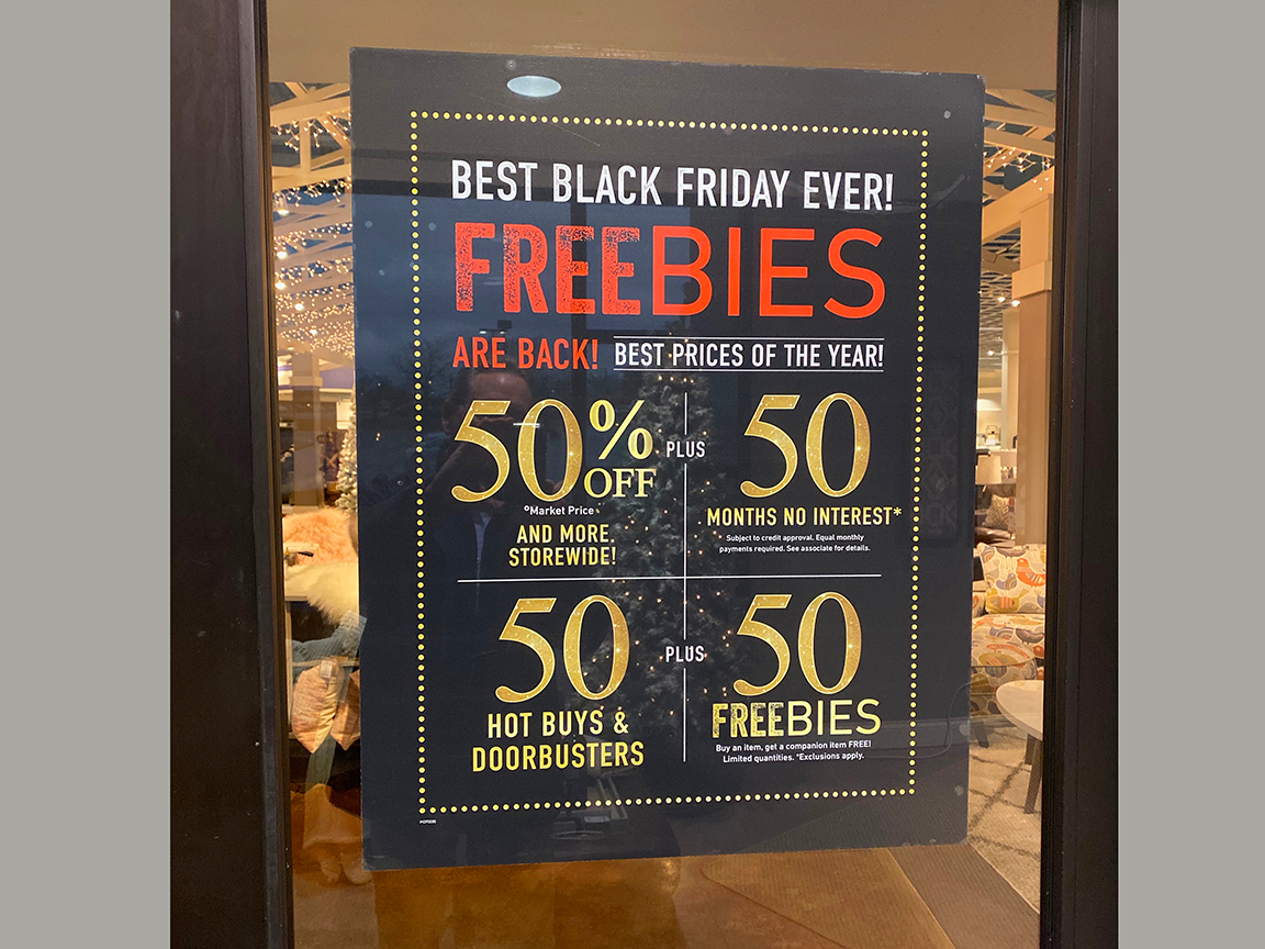 Black Friday sale sign: