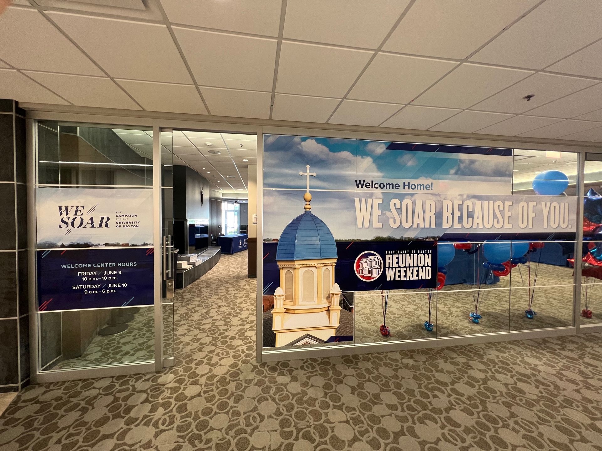 Entrance to an event with