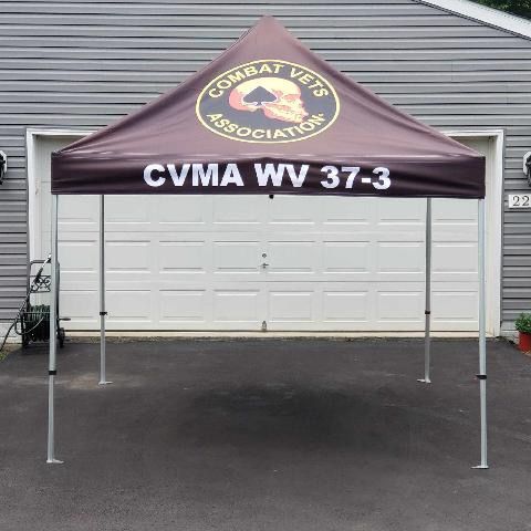 Brown canopy tent with