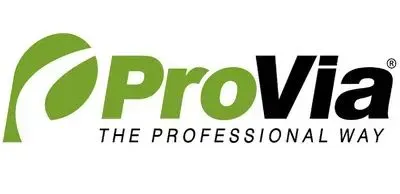 ProVia logo with green graphic, 