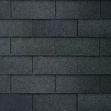 Dark gray asphalt roof shingles.