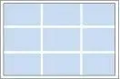 Nine equally sized light blue rectangles arranged in a 3x3 grid with white lines and borders.