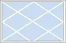 Light blue window with white grid pattern.