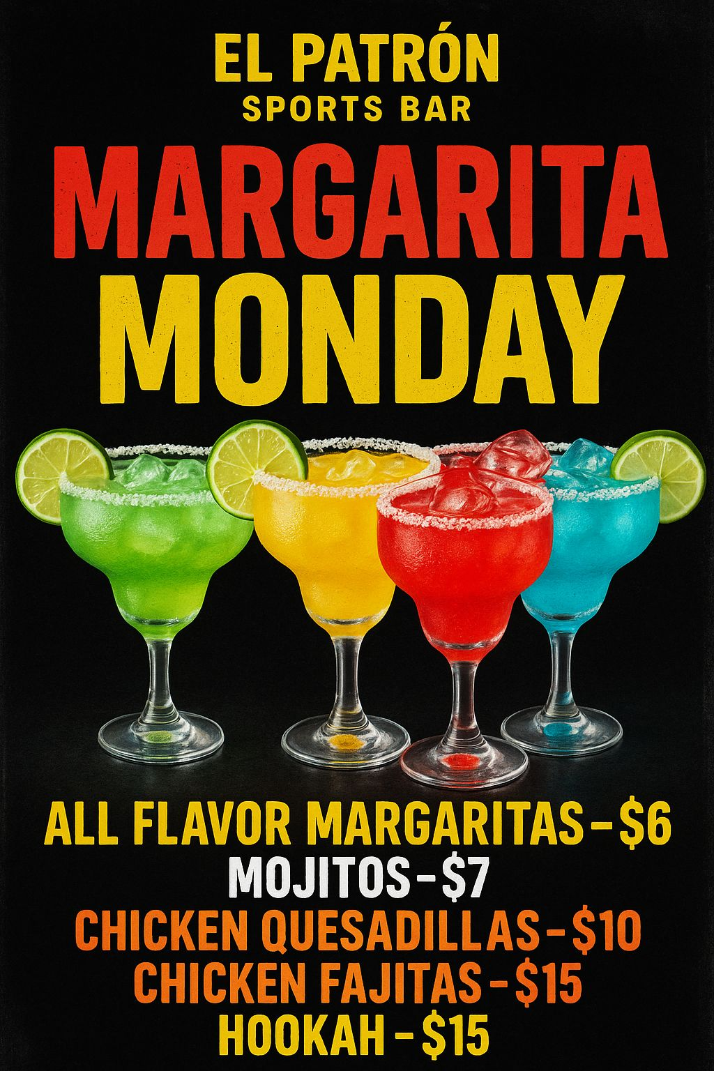 Monday drink and food specials