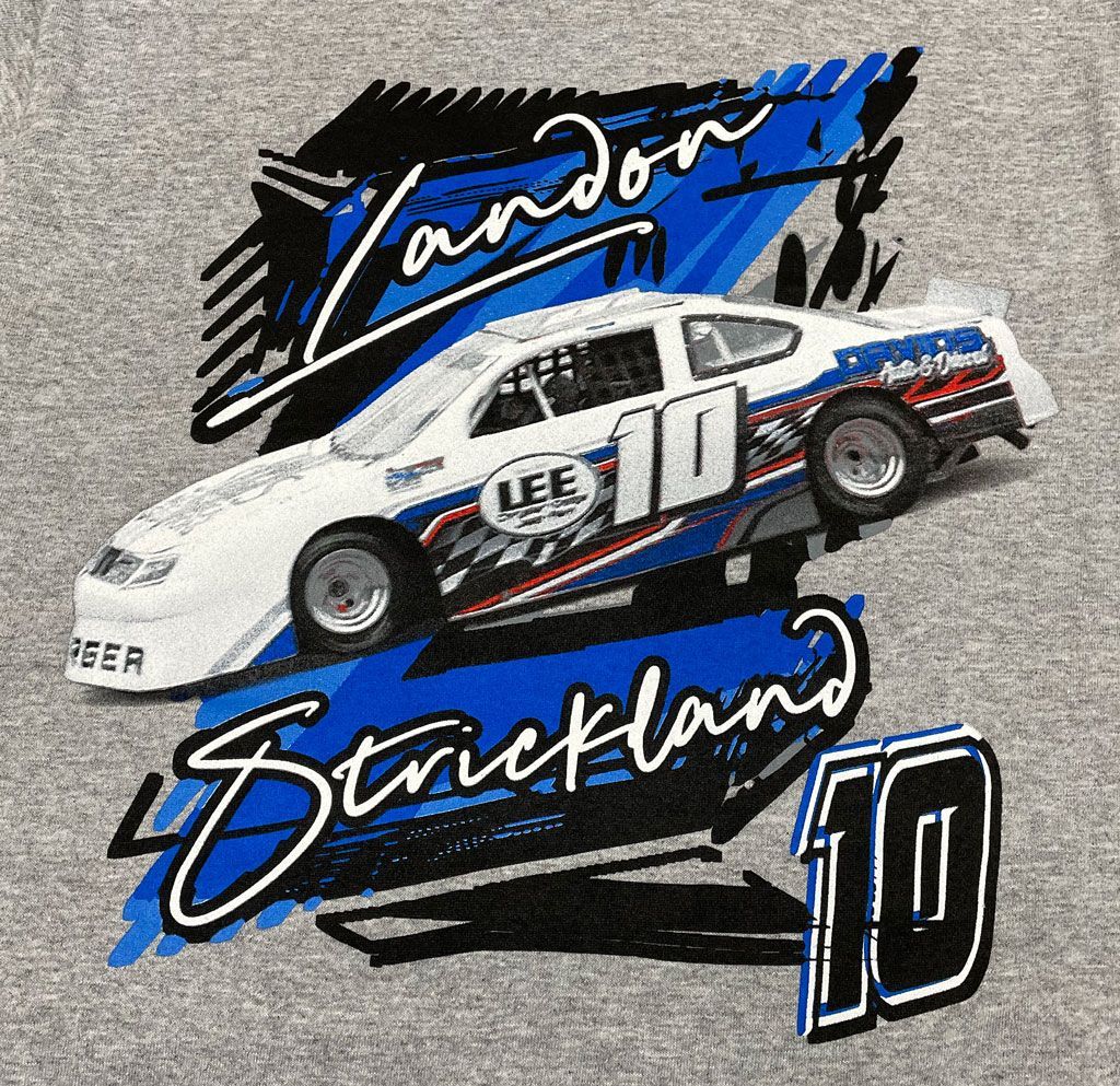 A white race car labeled 