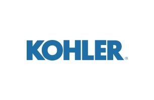 KOHLER logo in blue text on a white background.