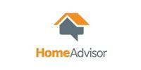 HomeAdvisor logo with orange roof icon and gray house shape above the orange wordmark