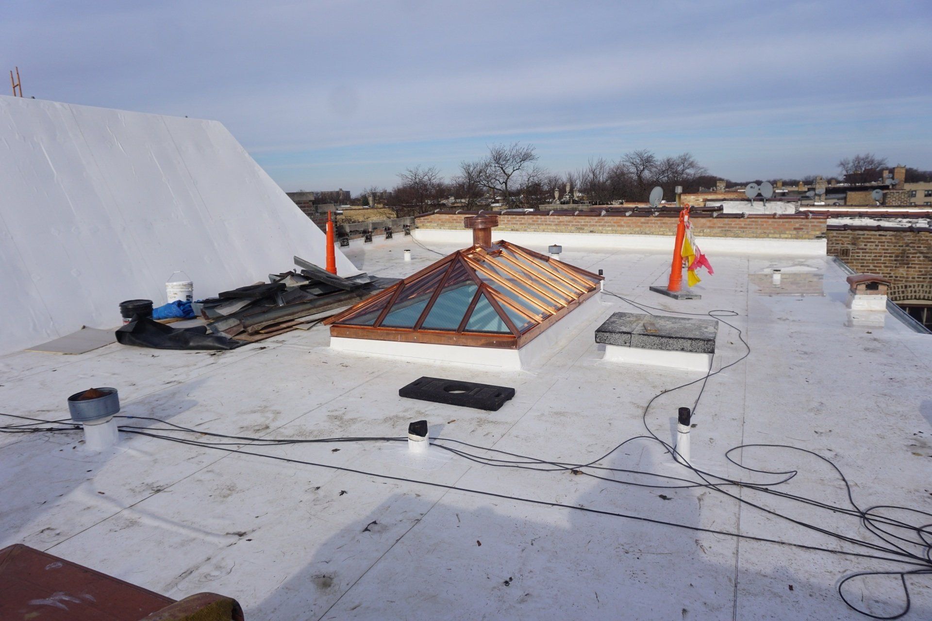 New copper skylight and dome