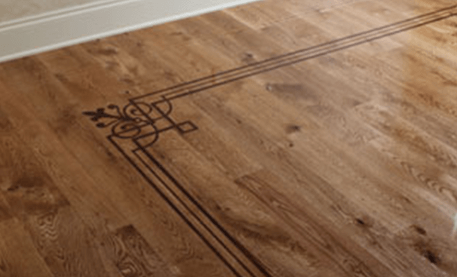 Border design on floor