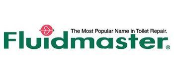 Fluidmaster logo in teal and pink with the tagline “The Most Popular Name in Toilet Repair.”