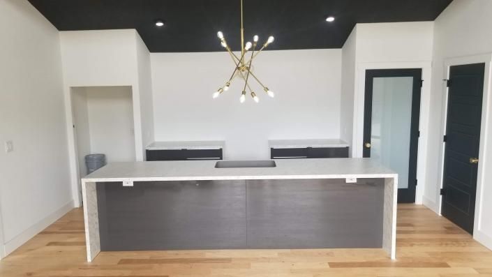 Custom waterfall island