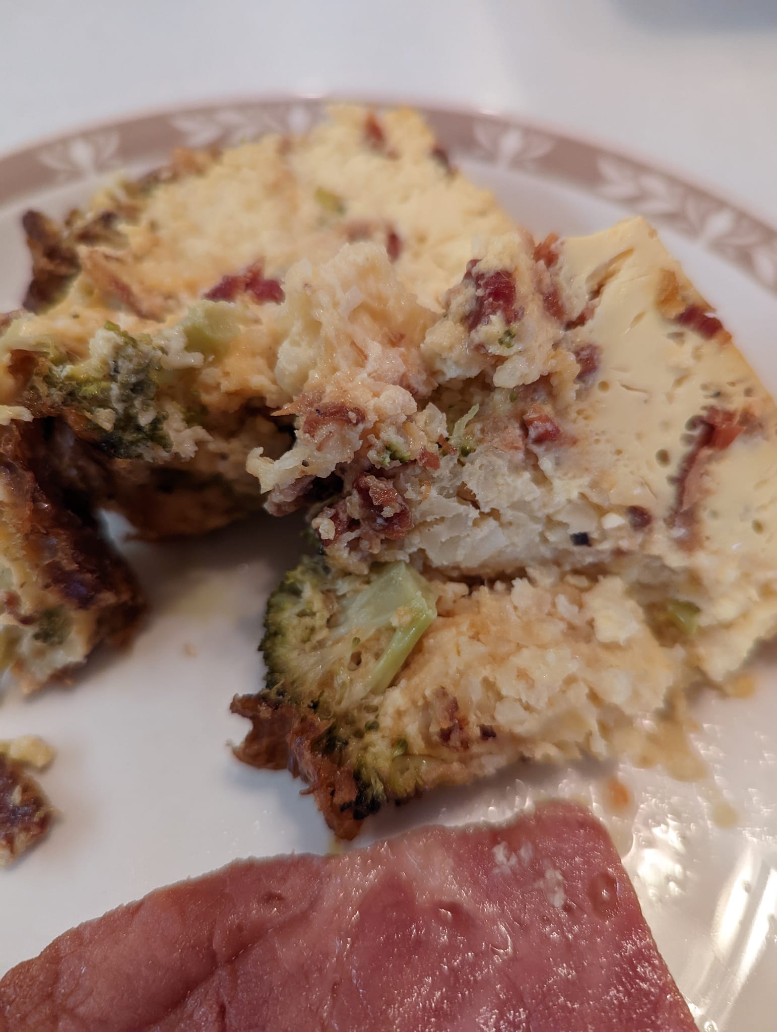 A close up of a piece of food on a plate