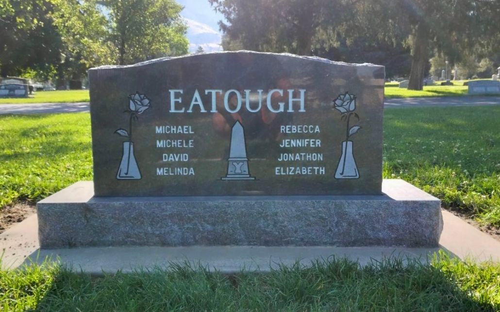 Headstone in a cemetery. 