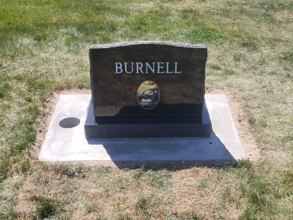 Tombstone with the last name 