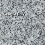 Georgia Gray granite with speckled gray and black patterns.