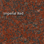 Imperial Red granite with a deep red and speckled gray pattern.
